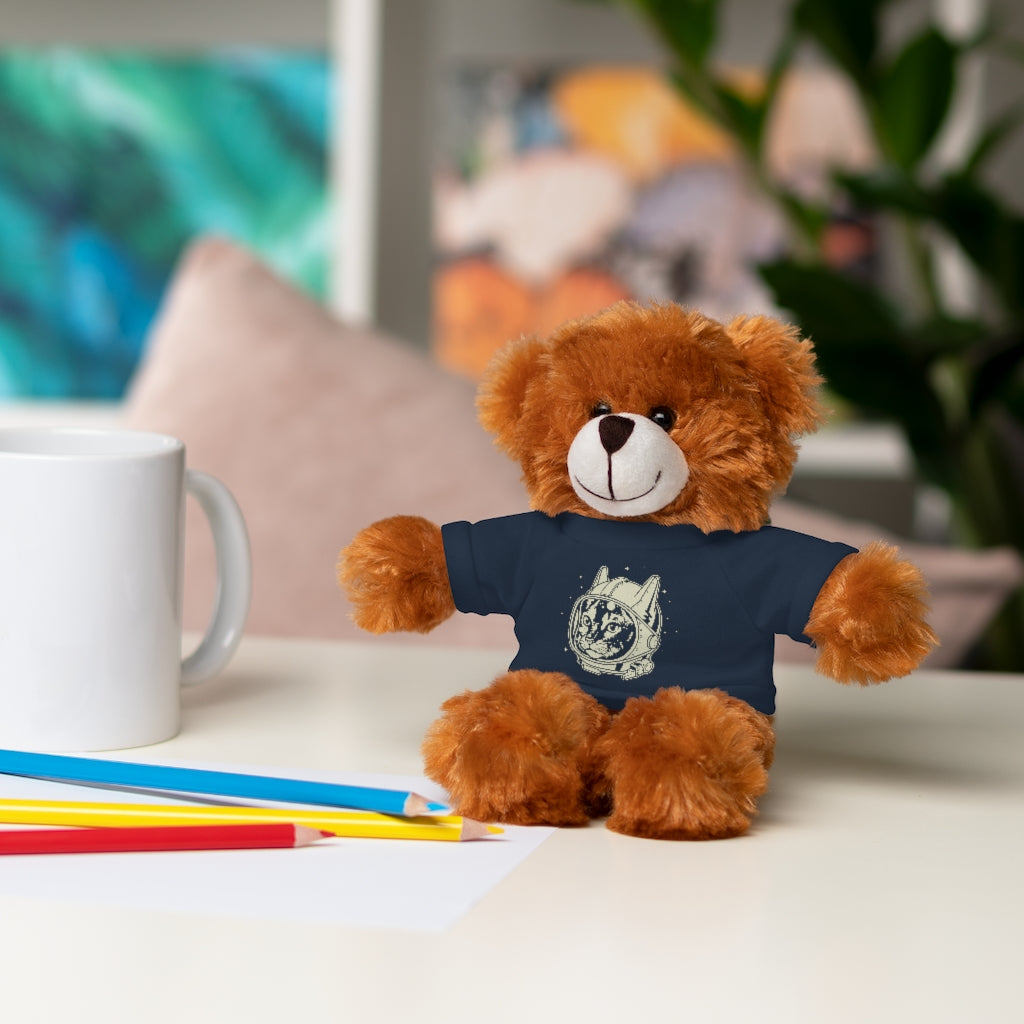 Astronaut Cat  | Stuffed Animals with Custom Printed Tee