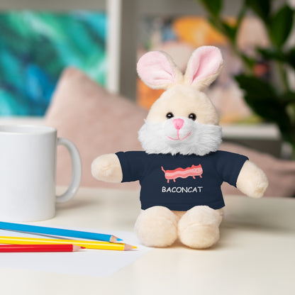 Bacon Cat  | Stuffed Animals with Custom Printed Tee