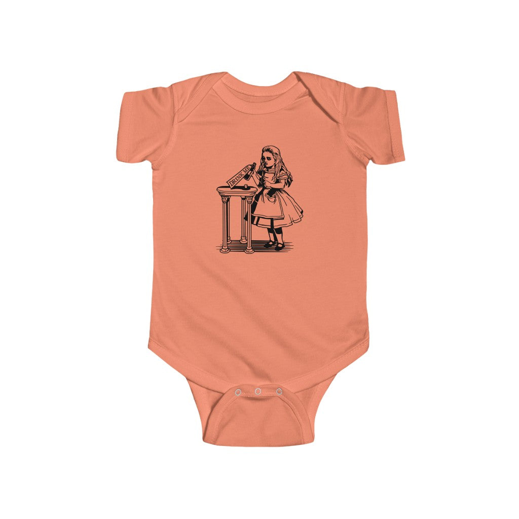 Drink Me | Vintage Alice In Wonderland | Infant | Fine Jersey | One Piece | Baby Bodysuit - My Funny Merch