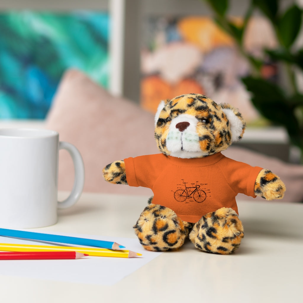 Bike Anatomy  | Stuffed Animals with Custom Printed Tee