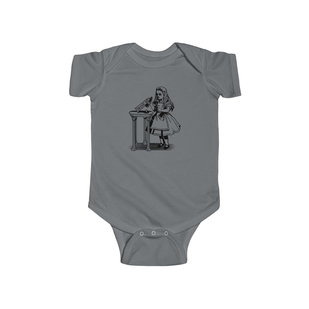 Drink Me | Vintage Alice In Wonderland | Infant | Fine Jersey | One Piece | Baby Bodysuit - My Funny Merch