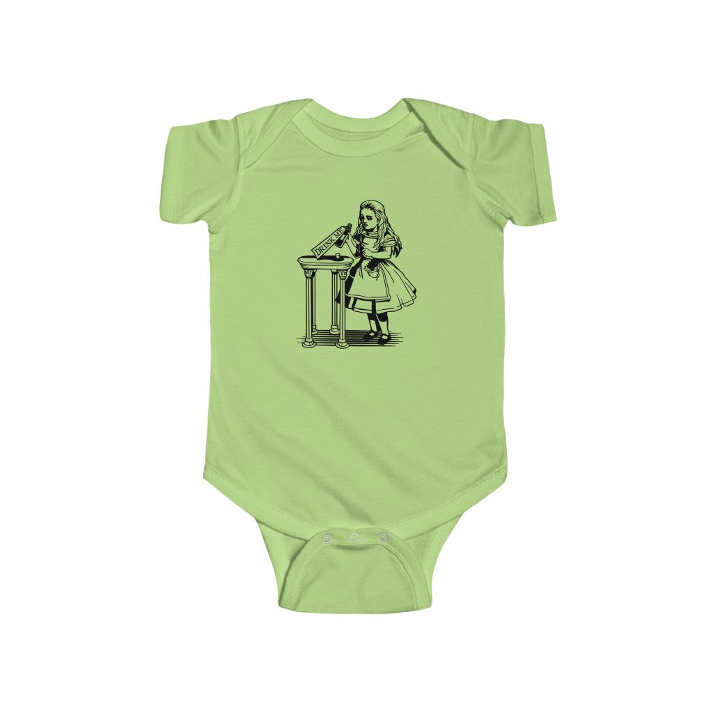 Drink Me | Vintage Alice In Wonderland | Infant | Fine Jersey | One Piece | Baby Bodysuit - My Funny Merch