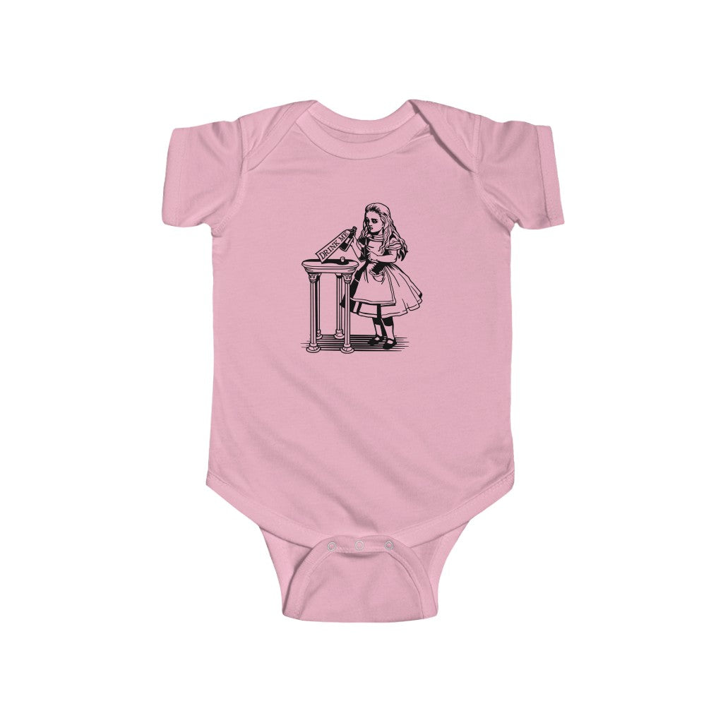 Drink Me | Vintage Alice In Wonderland | Infant | Fine Jersey | One Piece | Baby Bodysuit - My Funny Merch