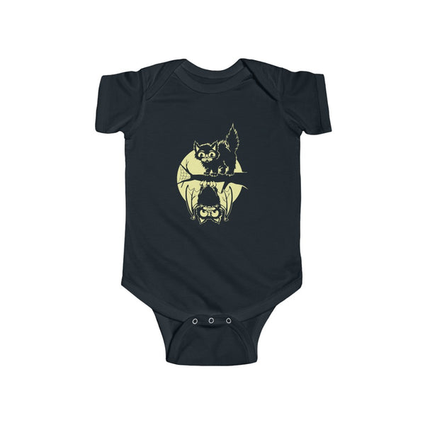Cat And Bat | Baby Bodysuit | Halloween | Cute | Trick Or Treat | Baby Gift - My Funny Merch