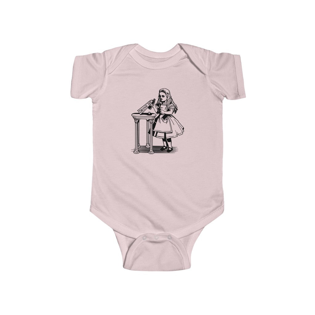 Drink Me | Vintage Alice In Wonderland | Infant | Fine Jersey | One Piece | Baby Bodysuit - My Funny Merch