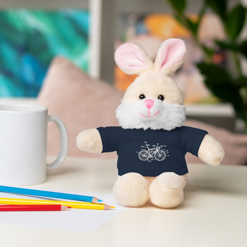 Bike Anatomy  | Stuffed Animals with Custom Printed Tee