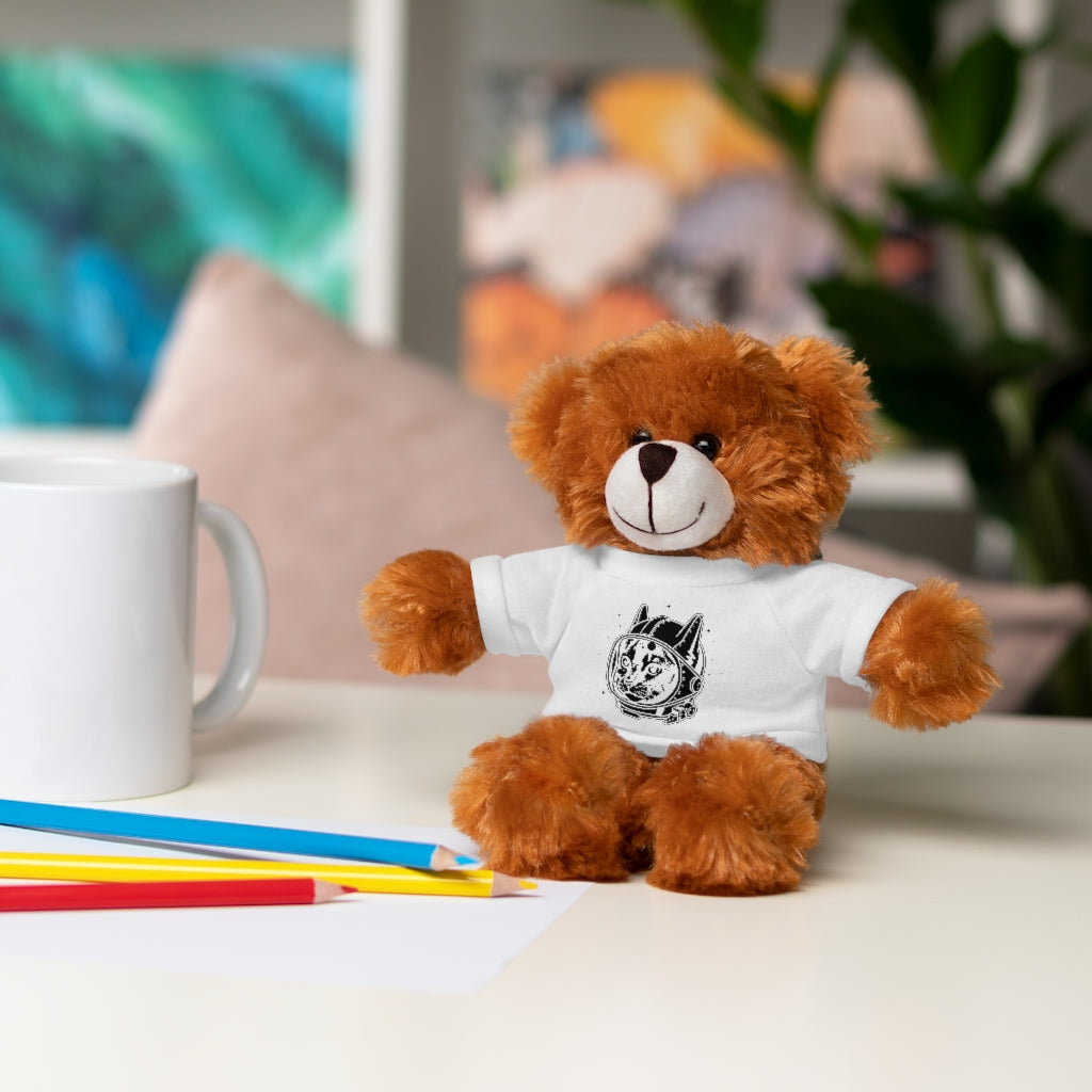 Astronaut Cat  | Stuffed Animals with Custom Printed Tee