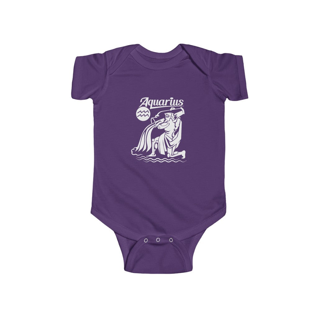 Aquarius Zodiac | Infant | Fine Jersey | One Piece | Baby Bodysuit - My Funny Merch
