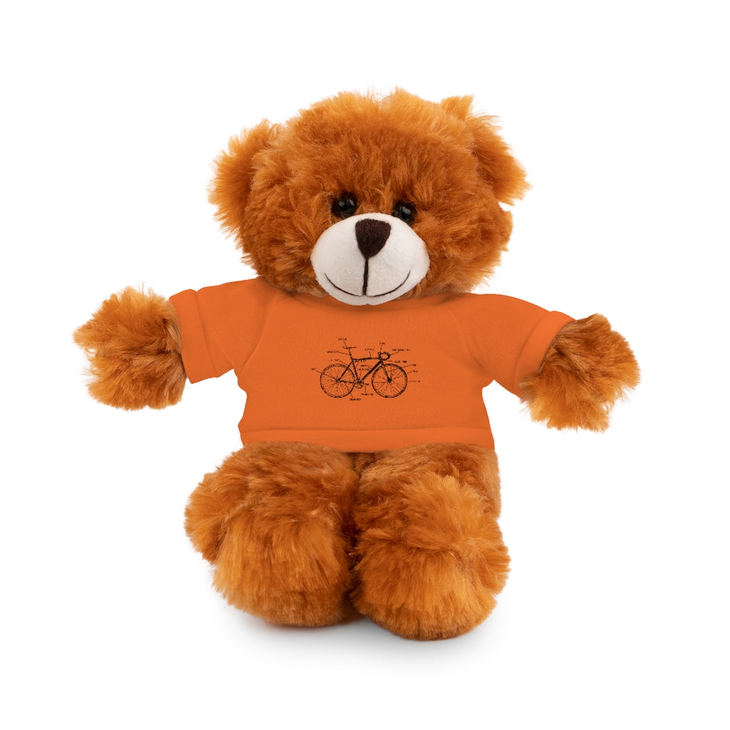 Bike Anatomy  | Stuffed Animals with Custom Printed Tee