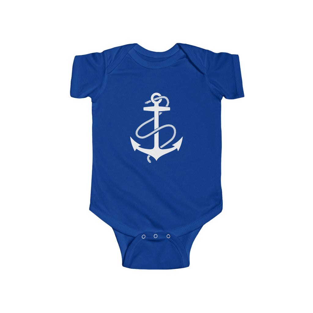 Anchors Aweigh | Nautical | Infant | Fine Jersey | One Piece | Baby Bodysuit - My Funny Merch