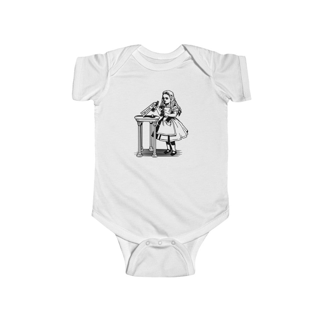 Drink Me | Vintage Alice In Wonderland | Infant | Fine Jersey | One Piece | Baby Bodysuit - My Funny Merch