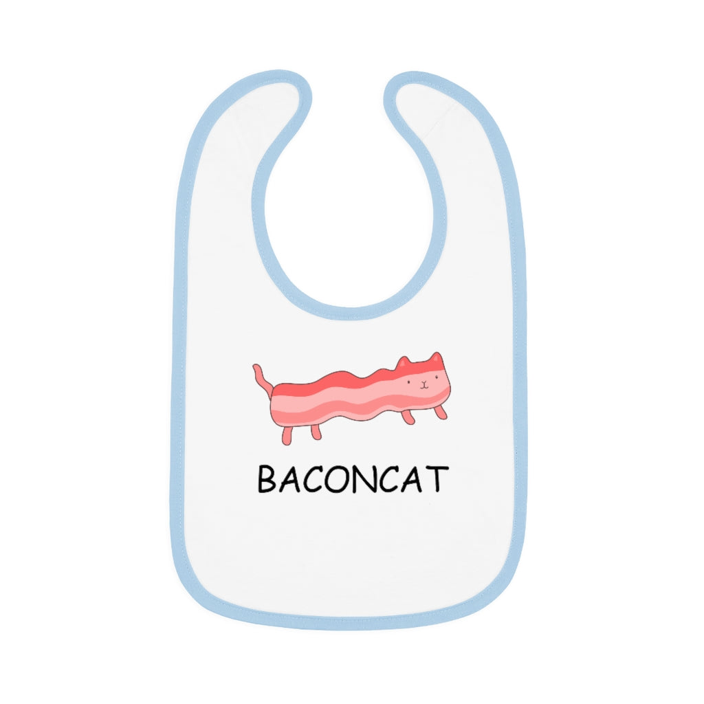 Bacon Cat | Baby | Trim Jersey | Bib - My Funny Merch