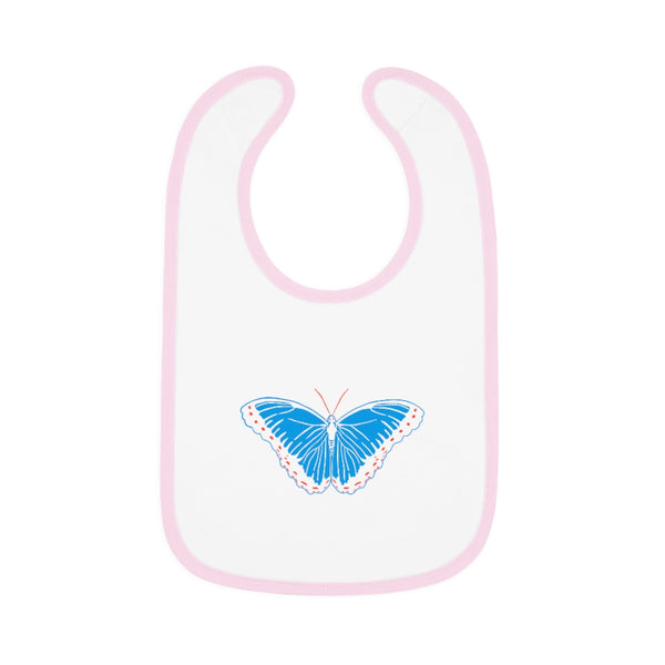 Blue Morpho Butterfly | Baby | Trim Jersey | Bib - My Funny Merch