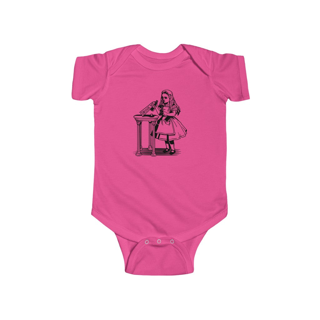 Drink Me | Vintage Alice In Wonderland | Infant | Fine Jersey | One Piece | Baby Bodysuit - My Funny Merch