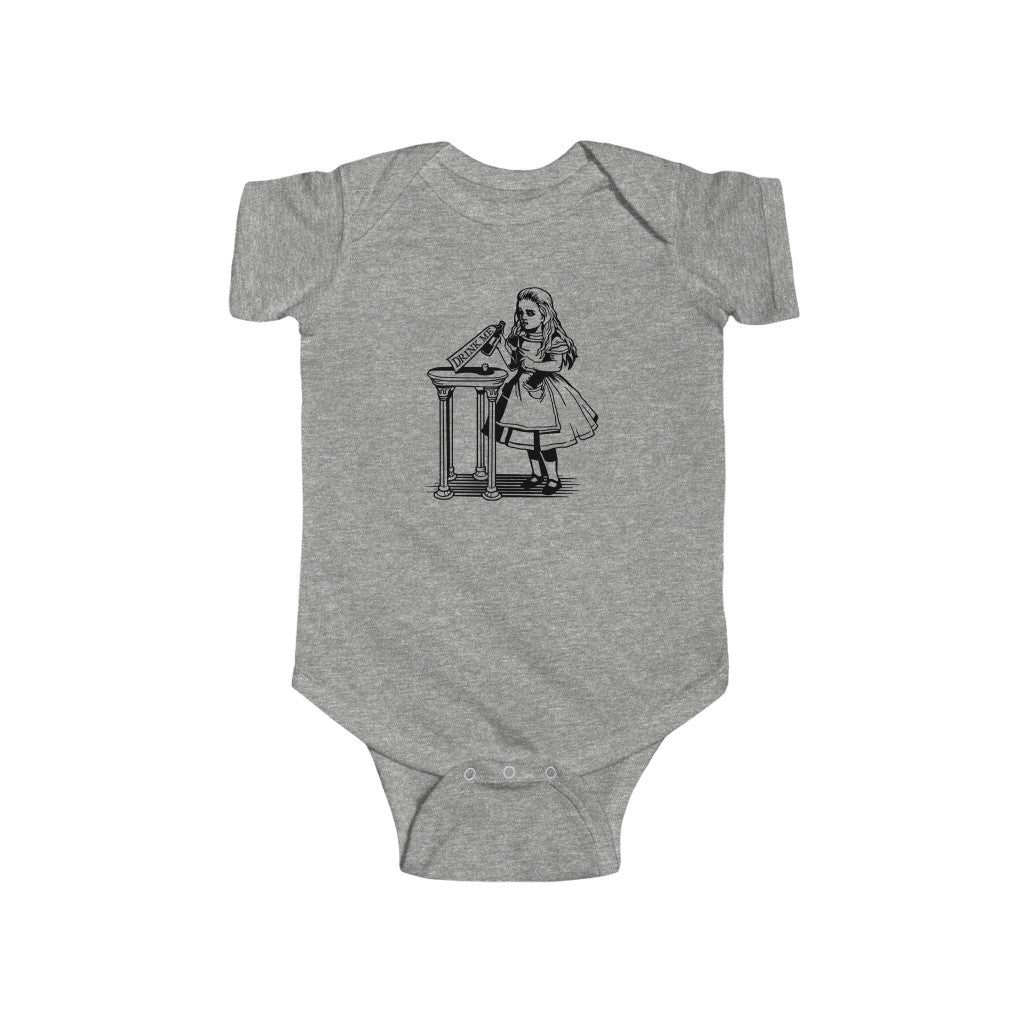 Drink Me | Vintage Alice In Wonderland | Infant | Fine Jersey | One Piece | Baby Bodysuit - My Funny Merch