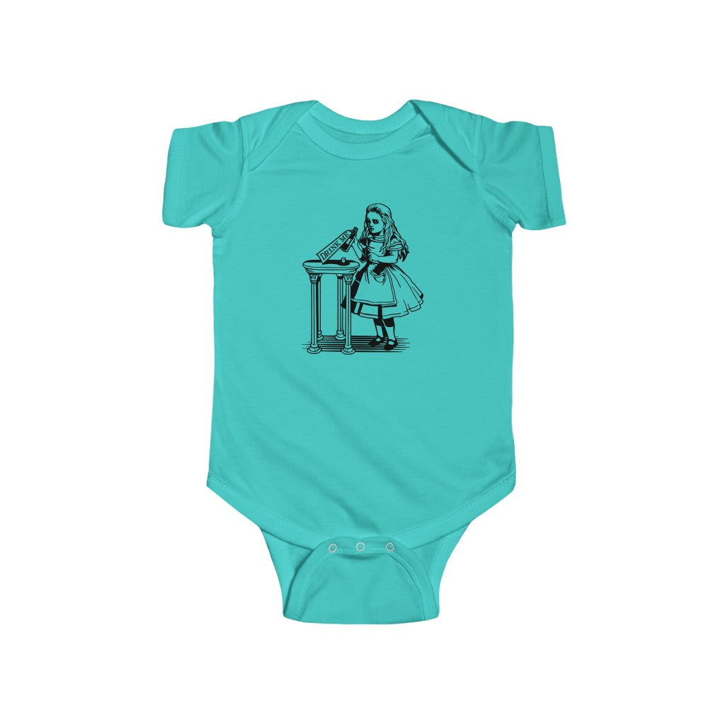 Drink Me | Vintage Alice In Wonderland | Infant | Fine Jersey | One Piece | Baby Bodysuit - My Funny Merch