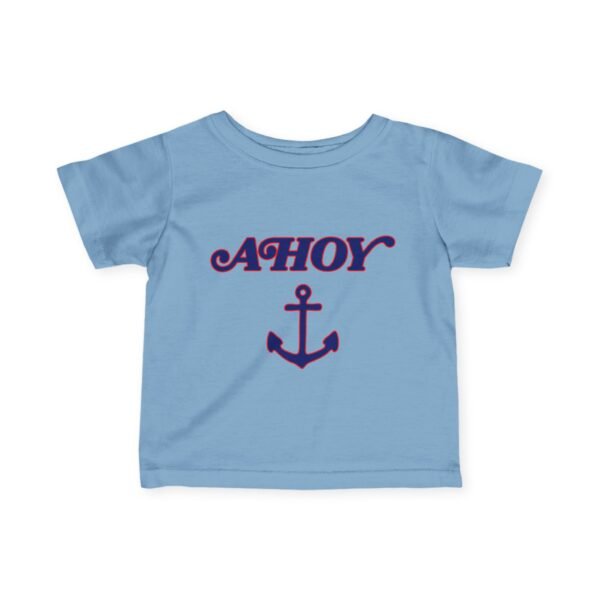 Ahoy Infant Tee | Navy Fine Jersey T-Shirt | Nautical Sailor-Inspired Baby Shirt