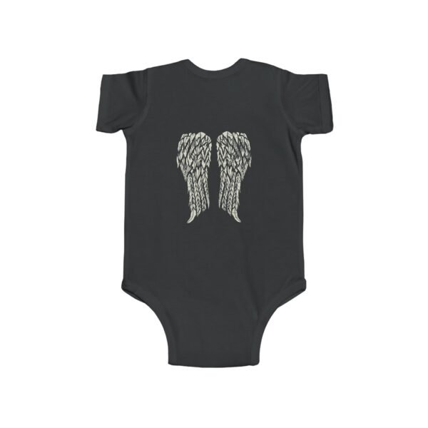 Cupid Angel Wings Baby Bodysuit | Infant Fine Jersey One Piece | Valentine’s & Photo-Ready Outfit (Back Print)